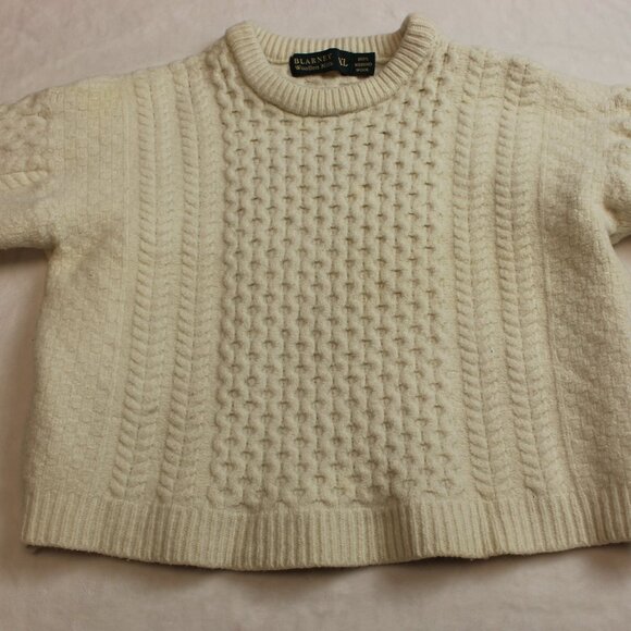 Blarney Woollen Mills Crop Sleeve Merino Sweater Womens XL - Picture 4 of 7